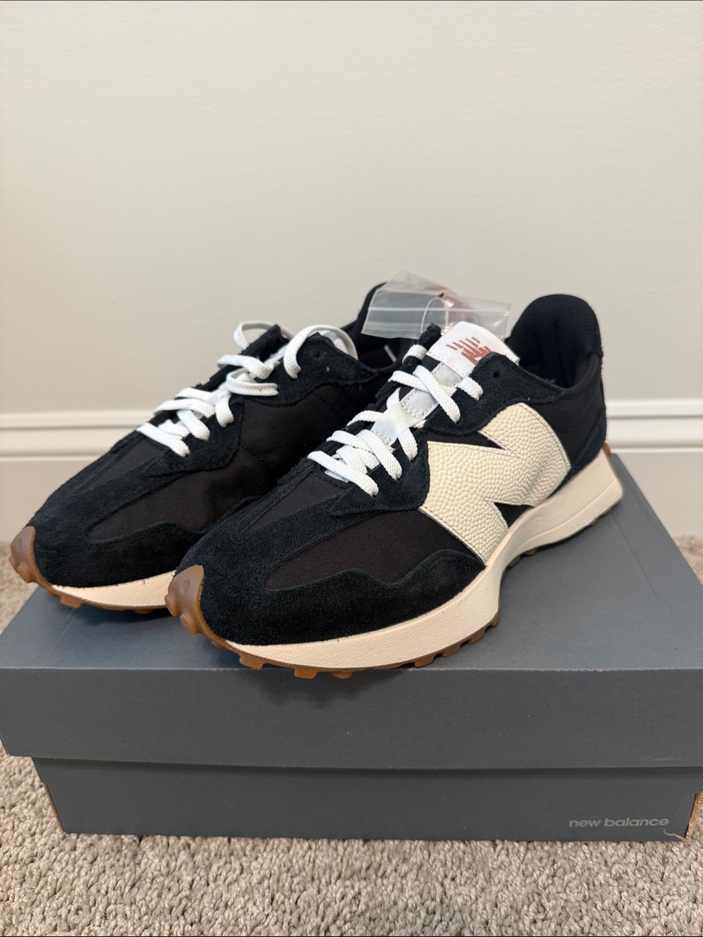 New Balance Women's Black, Cream & Gum Retro Runner Sneakers